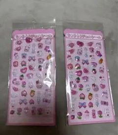 ちゅるちゅる立体シール　ピンク　2枚セット