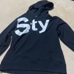 ステイ　ブラック フード付き パーカー