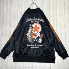 美品 タグ付 希少サイズ 抜刀娘 刺繍 y2k トラックジャケット ブラック