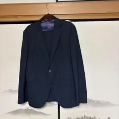 ダークブルー ストライプ ビジネススーツ・ズボン上下