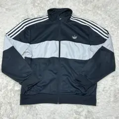adidas チェック柄ジャージ ダークグリーン トラックジャケット 短丈 