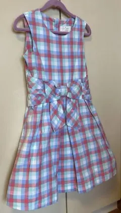 【kate spade】キッズ ワンピース 120cm チェック柄 綿100%