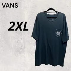 VANS バンズ ポケットTシャツ 2XL ネイビー 半袖 大きいサイズ 夏
