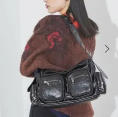 4ポケットワンショルダーBAG/ブラック