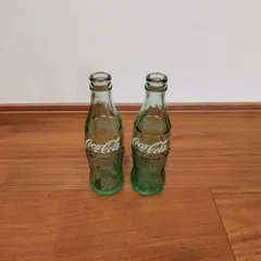 Coca-Cola 緑色ガラスボトル 2本セット