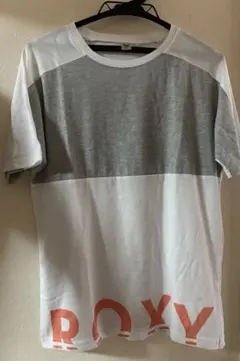 ROXY 半袖Tシャツ XS グレー/ホワイト