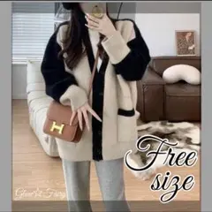 ニットカーディガン ニットアウター ゆったり 長袖 おしゃれ 体型カバー 韓国