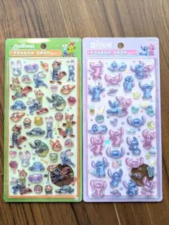 【正規品】ボンボンドロップシール　ズートピア&スティッチ