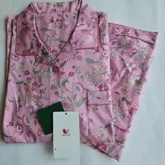[新品]Wacoal MINTON パジャマ ピンク 花柄 綿100% Mサイズのサムネイル