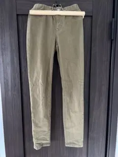 カーキ スリムフィット 長ズボン 140