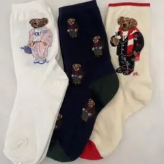ポロラルフローレンのおしゃれなレディース用ソックス3足 新品22〜24