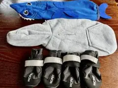 ダイソー犬服2枚&HCPETドッグシューズ4足セット