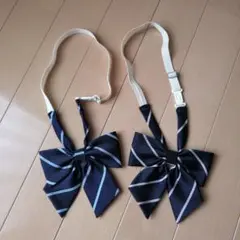 ストライプ リボン セット(ブルーとピンク)