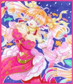 手描きイラスト色紙 乙姫 人魚姫 一次創作 オリジナル - メルカリ