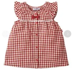 値下げ》80〜90サイズ　ミキハウス　先染二重織 ギンガムチェック