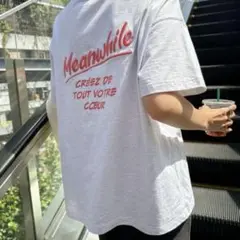 andwe プリントエンブロイダリーロゴ半袖Tシャツ レディース