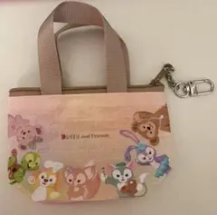 香港ディズニー　ミニショッピングバッグ型キーチェーン　ダッフィーフレンズ