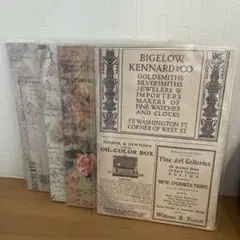 【デザインペーパー】120枚 紙モノ　おすそ分けファイル　メモ　シール