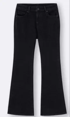 GU スリムフレアジーンズ　XL 黒　ブラック