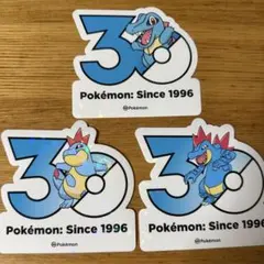 ポケモン 30周年記念 ヤドン ヤドキング ステッカー 3枚セット 韓国