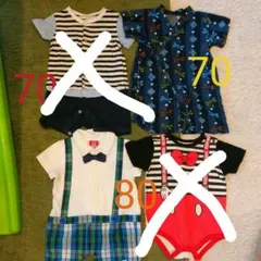 70.80夏物男の子ロンパース　甚平　ミッキー　BABYDOLL