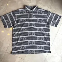 極美品】現行 パーリーゲイツ 36G パネルジャガード ウェーブ柄 25ss