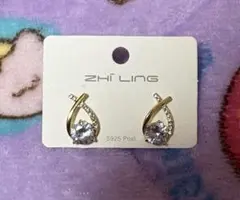 シルバーポスト ジルコニアピアス