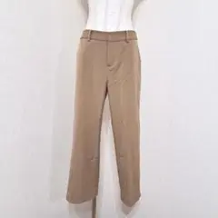 アルファキュービック【64-89】ストレートパンツ　ブラウン系　無地　ストレッチ