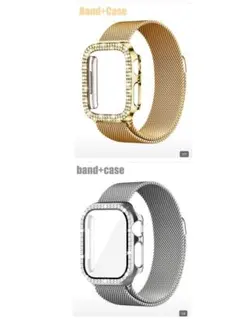 ⭐︎早急発送⭐︎Apple Watch ストーン付きバンド・ケース2点セット40mm