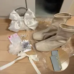 ブーツ 重ね衿 髪飾り バッグ セット