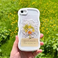 【165】インナーシート　ドライフラワー　スマホ　ミニブーケ　 一点物