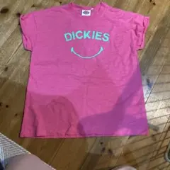 DICKIES ピンク スマイルロゴ Tシャツ