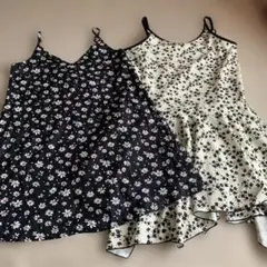 花柄キャミソールワンピース 2枚セット