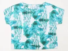 COS 半袖 Tシャツ 総柄 グリーン ホワイトのサムネイル