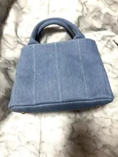 デニム ハンドバッグ ベルト付き