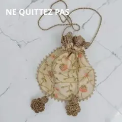 パサンドバイ　ヌキテパ　巾着　ショルダーバック　軽量　布　エスニックのサムネイル