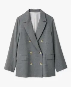 ミラオーウェン 金釦　ダブルブレスト　ジャケット　千鳥　チェック