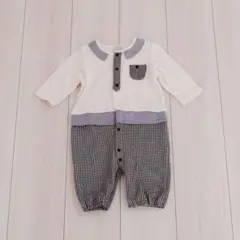 petit main❤長袖 ロンパース ツーウェイ ドレスオール 50-70