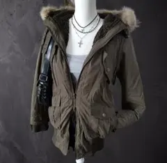 Y2K 00s Archive ファー付モッズコート 平成 ギャル