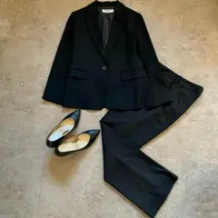 Natural Beauty Basic 黒パンツスーツ セットアップ L
