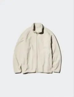 UNIQLO アイボリー ジップアップ フリースジャケット