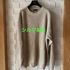 絹&綿製ビックサイズ長袖ニットのサムネイル