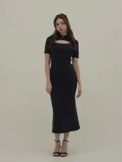 最終値下げ⭐︎ andmary Zoe set long dress black - メルカリ