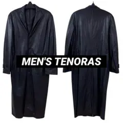 MEN'S TENORAS テーラードカラー ロングレザーコート 牛革 黒 Lのサムネイル