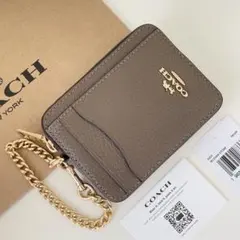 COACH コース コインケース 小銭入れ財布 ダークストーン パスケース 