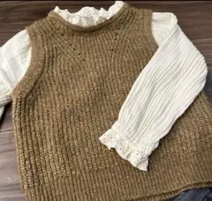 ZARA kids ニット　ドッキングブラウス