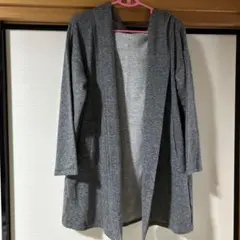 グレー 長袖 カーディガン　大きいサイズ
