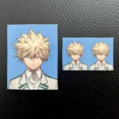 最強ジャンプ 顔写真 証明写真風 ステッカー 僕のヒーローアカデミア 爆豪勝己