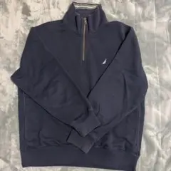 NAUTICA ネイビー ハーフジップ スウェット L