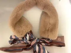 スカーフ付きファーマフラー